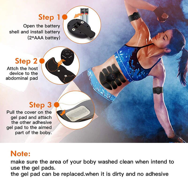 EMS Ab Stimulator | Electric Muscle Toner for Core & Full Body