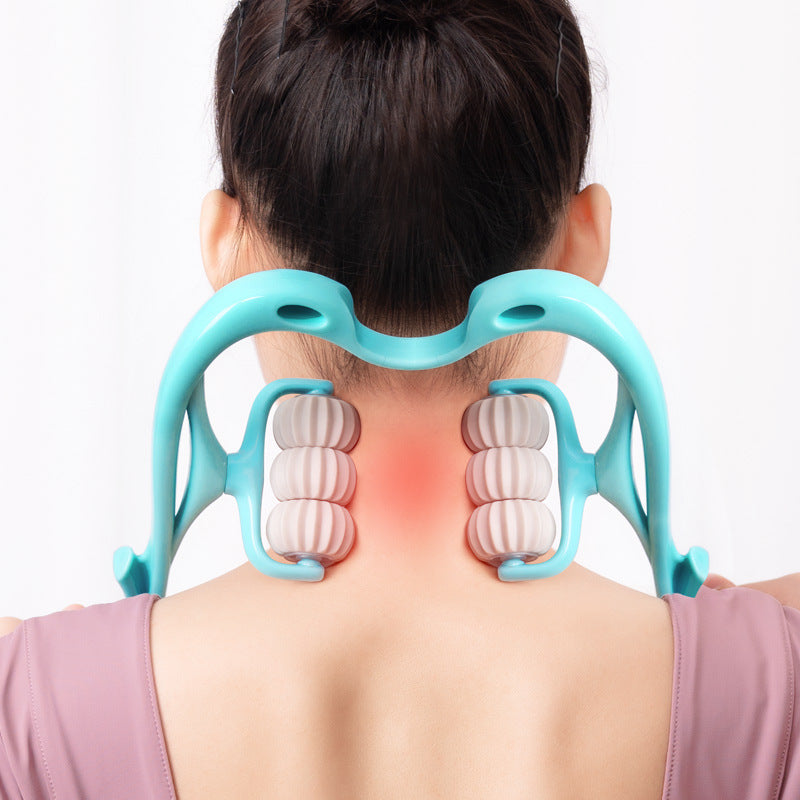 Neck & Shoulder Massage Roller | 6-Wheel Deep Tissue Relief Tool