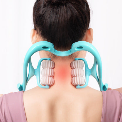 Neck & Shoulder Massage Roller | 6-Wheel Deep Tissue Relief Tool
