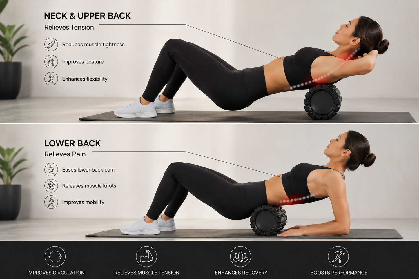 Hollow Foam Roller | Muscle Recovery & Flexibility Training